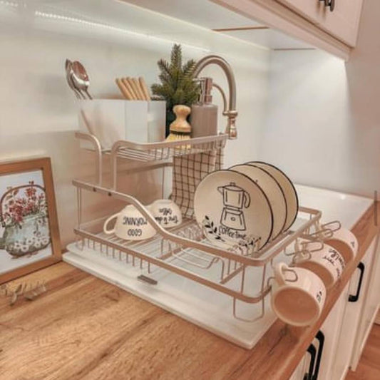 مطبقيه ألومنيوم مقاس 60 سم – تصميم عملي ومتين ضد الصدأ مع صينية تصريف
