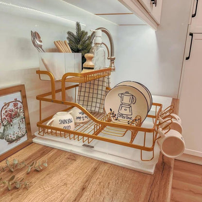 مطبقيه ألومنيوم مقاس 60 سم – تصميم عملي ومتين ضد الصدأ مع صينية تصريف
