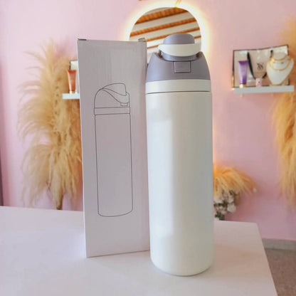 زجاجة بعزل حراري مزدوج – استانلس ستيل 304 لحفظ المشروبات الساخنة والباردة