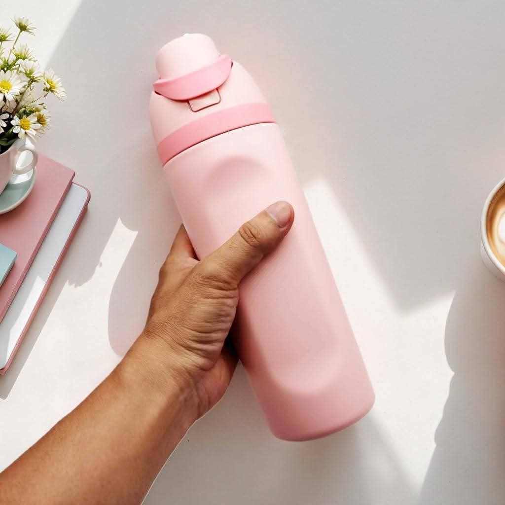 زجاجة بعزل حراري مزدوج – استانلس ستيل 304 لحفظ المشروبات الساخنة والباردة