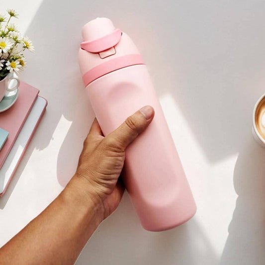 زجاجة بعزل حراري مزدوج – استانلس ستيل 304 لحفظ المشروبات الساخنة والباردة