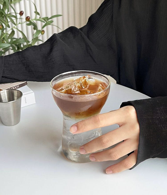 كوب آيس كوفي زجاج بيور