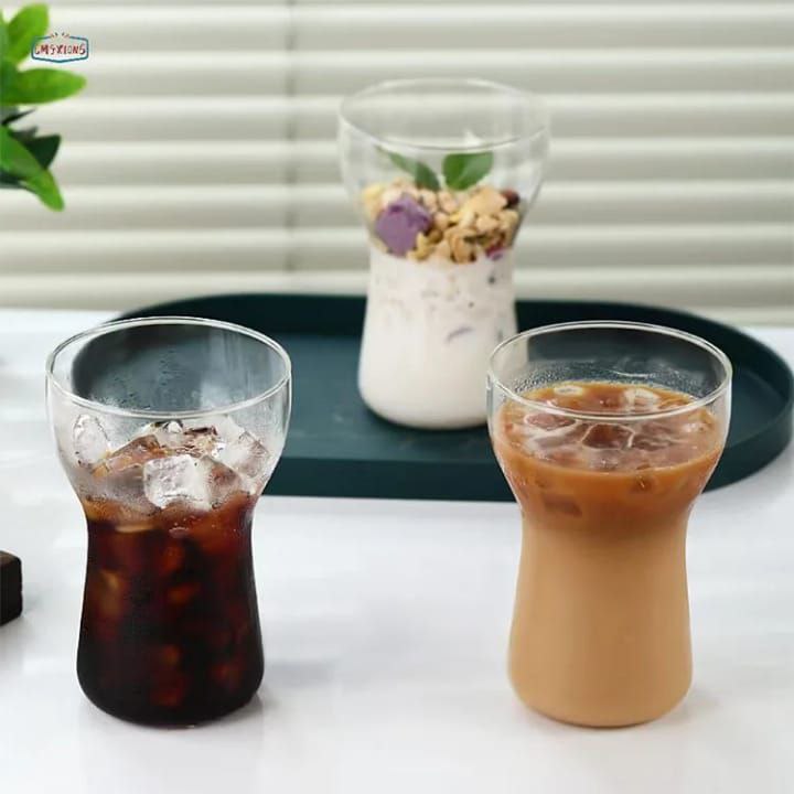 كوب آيس كوفي زجاج بيور