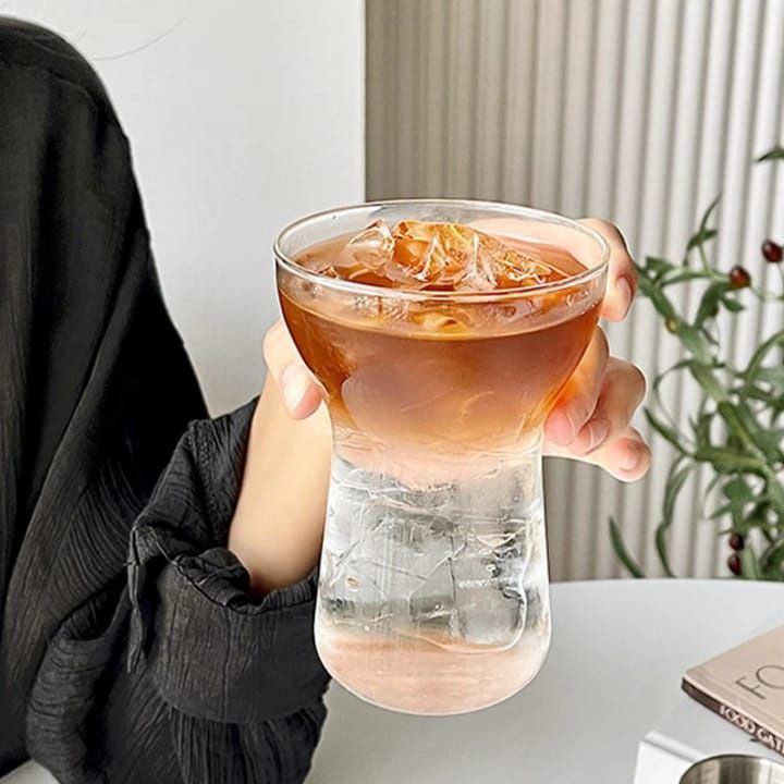 كوب آيس كوفي زجاج بيور