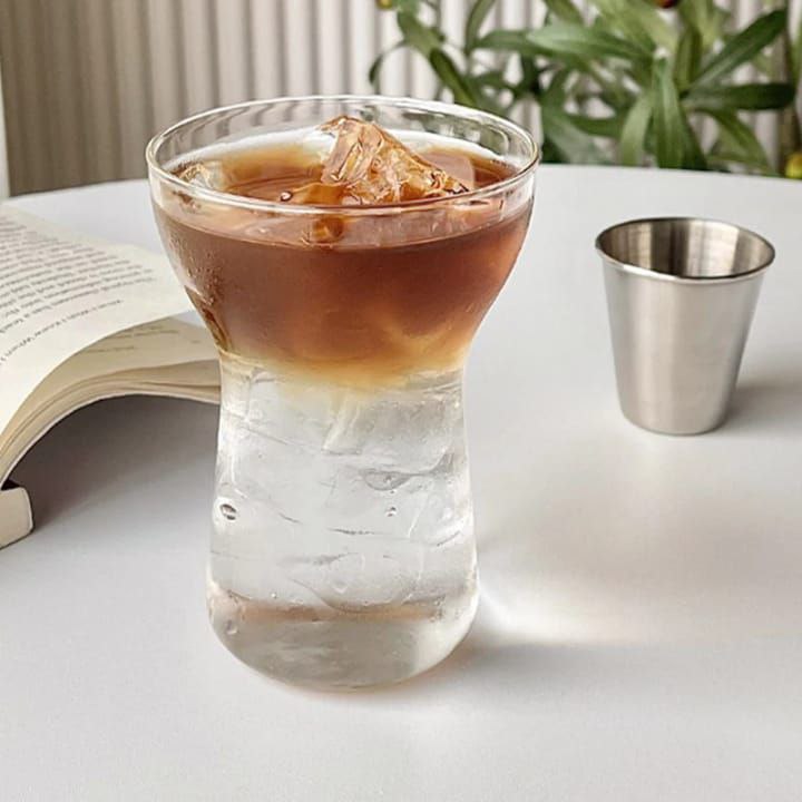 كوب آيس كوفي زجاج بيور