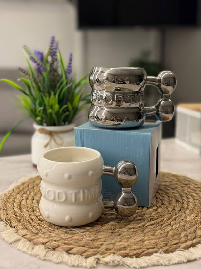 مج بورسلين بلاتيني فاخر – تصميم أنيق للمشروبات الساخنة