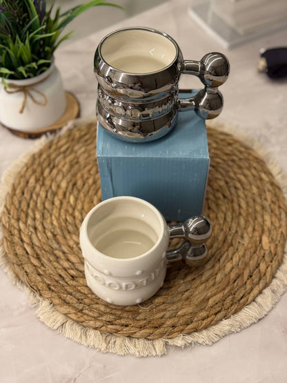 مج بورسلين بلاتيني فاخر – تصميم أنيق للمشروبات الساخنة