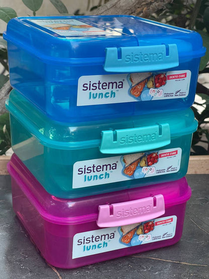لانش بوكس Sistema بسعة 1.25 لتر – مع علبة صوص صغيرة