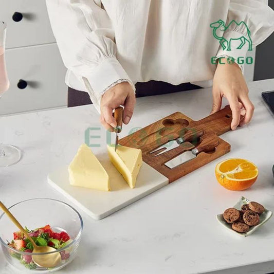 كوستر بورسلين متعدد الاستخدامات مع أدوات تقطيع – أنيق وعملي للمطبخ
