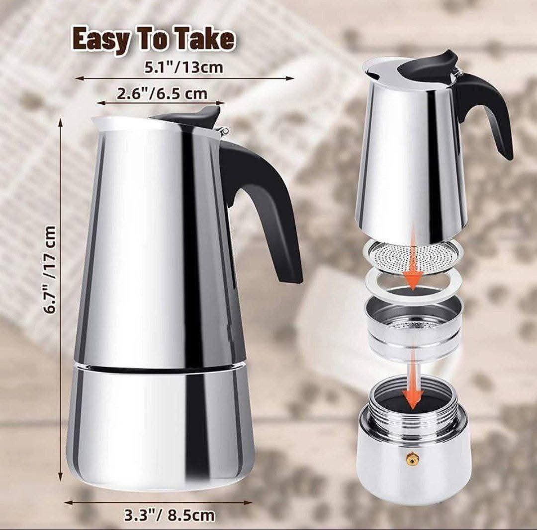 كنكة اسبريسو إيطالي لتحضير القهوة على النار