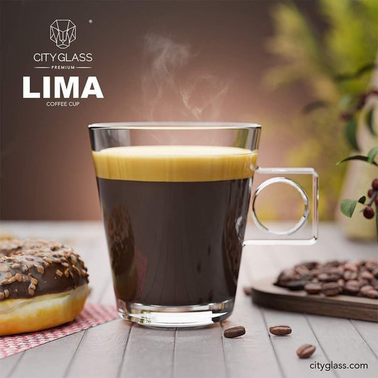 طقم مجات قهوة ليما من سيتي – 6 قطع أنيقة بتصميم عصري ولمسة فاخرة
