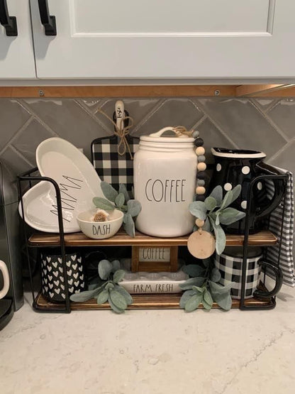 ستاند كوفي راك Coffee Rack – قطعتك المثالية لتنظيم ركن القهوة بأناقة