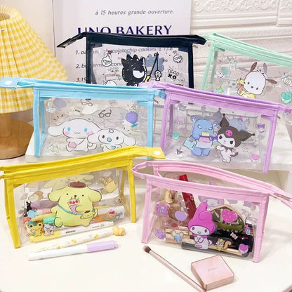 الشنطة الشفافة – حجم كبير | يونيكورن وأشكال مميزة ✨💄✏️ | 