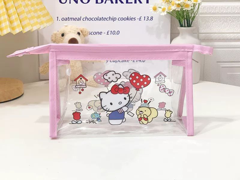 الشنطة الشفافة – حجم كبير | يونيكورن وأشكال مميزة ✨💄✏️ | 