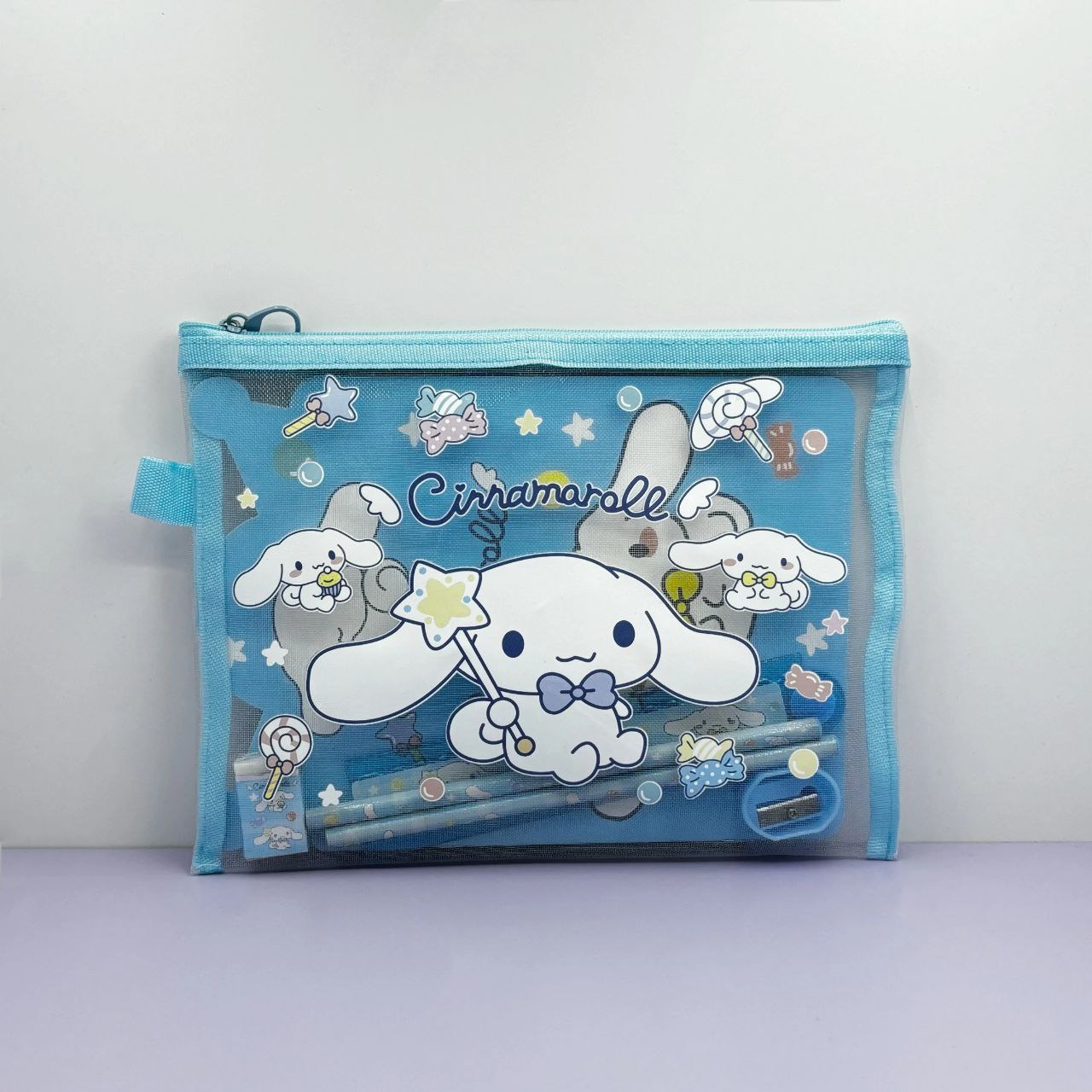 الشنطة الشفافة – حجم كبير | يونيكورن وأشكال مميزة ✨💄✏️ | 