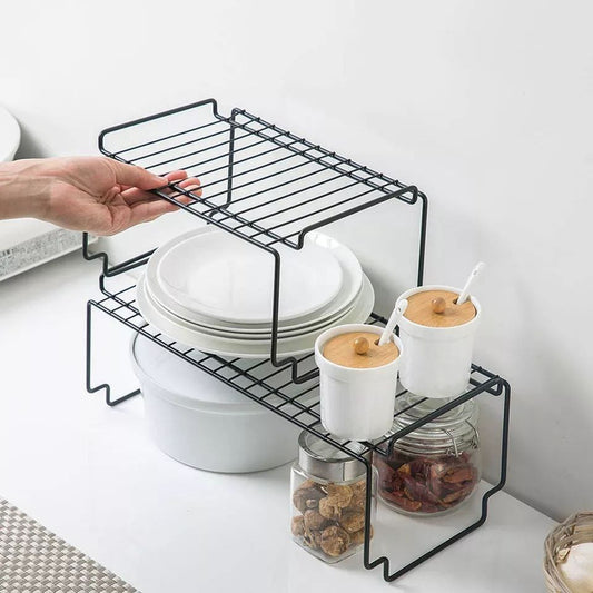 طقم منظم مطبخ معدني – 2 قطعة بتصميم عصري عملي من وحي إيكيا