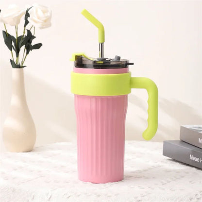 مج حراري استانلس جامبو 850ml – تصميم أنيق بيد وشاليموه استانلس للمشروبات الساخنة والباردة