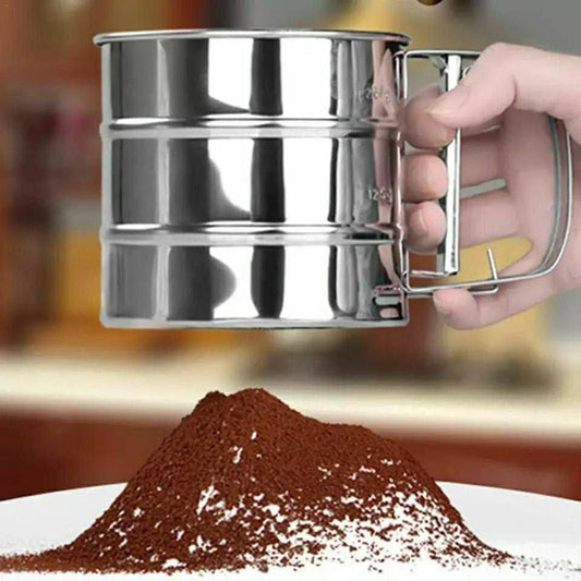 منخل استانلس يدوي بيد سيليكون – تحكم دقيق ونتائج مثالية للمخبوزات