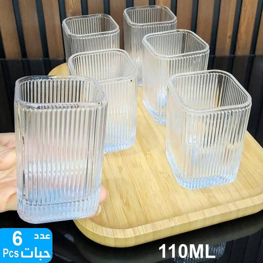 طقم شوب كريستال مضلع – أناقة وتميز في كل رشفة!