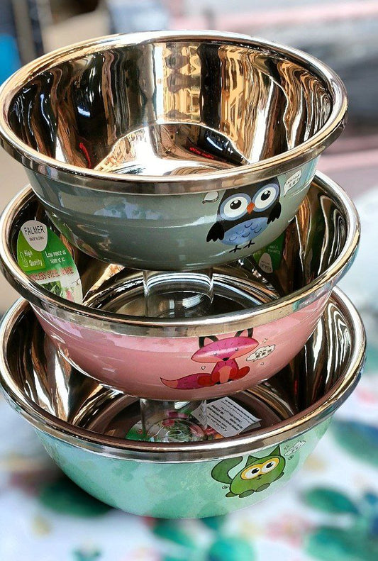 طقم عجان 3 قطع ستانلس ستيل 18/10 – قوة وأناقة لمطبخك العصري 🥣✨