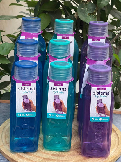💧 زجاجة مياه Sistema الأصلية – أناقة، أمان، وسهولة ترطيب أينما كنت!