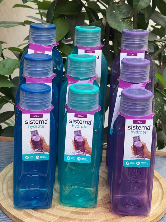 💧 زجاجة مياه Sistema الأصلية – أناقة، أمان، وسهولة ترطيب أينما كنت!