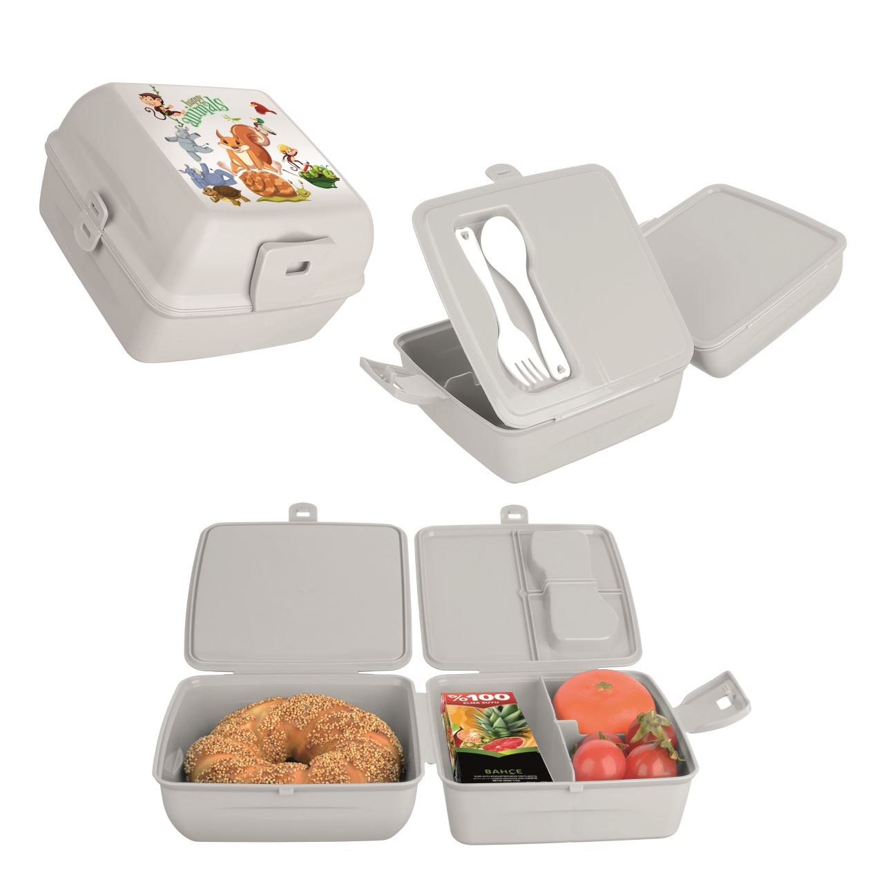 🥗💧 طقم لانش بوكس دورين مع زجاجة مياه أكريليك – ترتيب وأناقة في كل وجبة