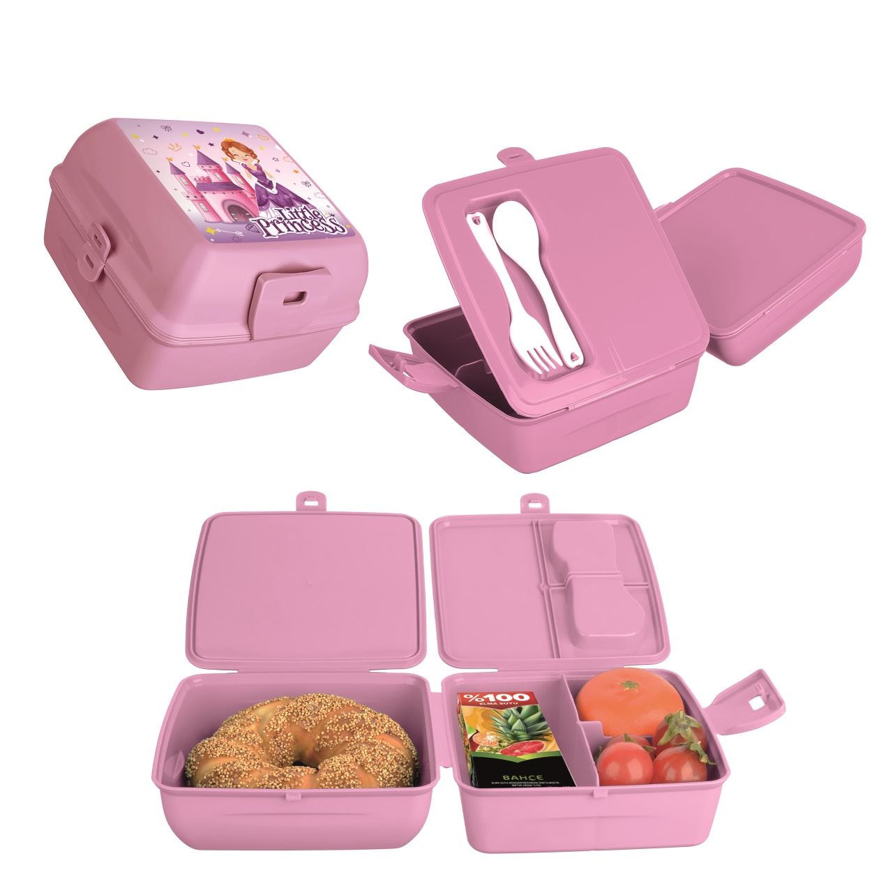 🥗💧 طقم لانش بوكس دورين مع زجاجة مياه أكريليك – ترتيب وأناقة في كل وجبة