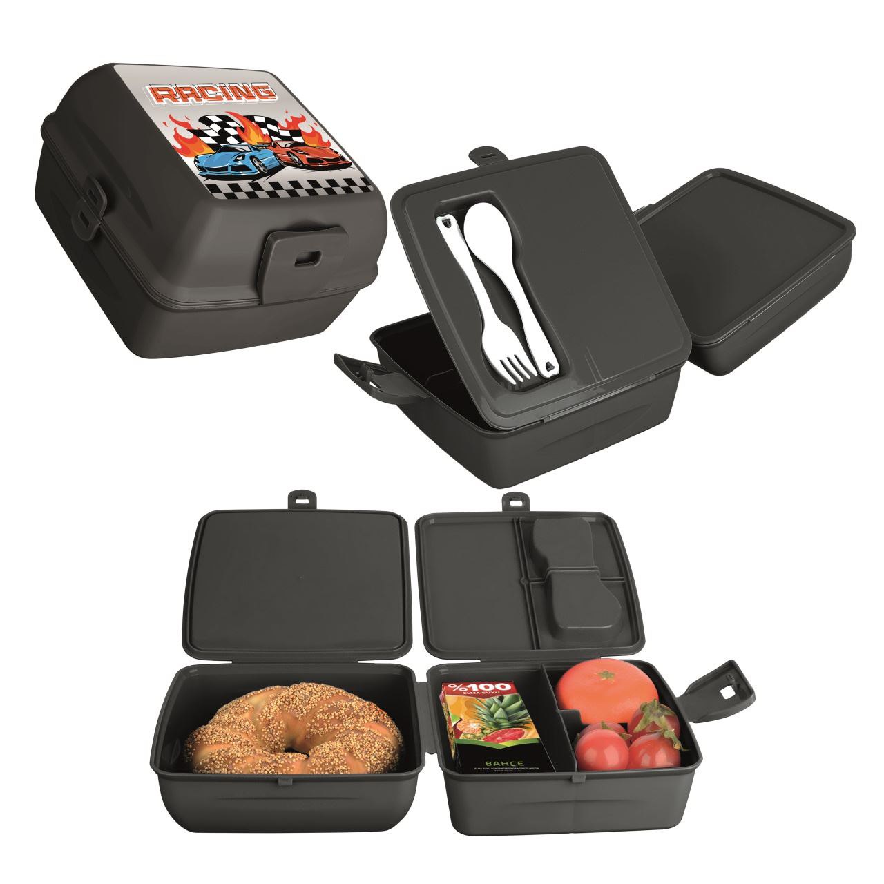 🥗💧 طقم لانش بوكس دورين مع زجاجة مياه أكريليك – ترتيب وأناقة في كل وجبة