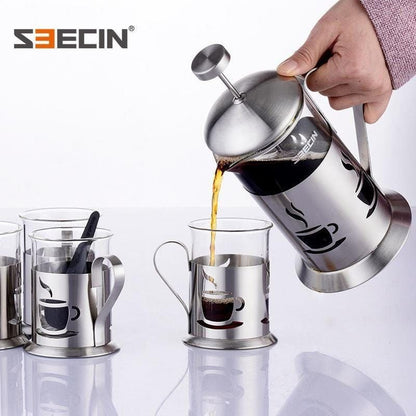 ☕️ كوفي بريس استانلس ستيل أصلي – لتحضير قهوة بمذاق احترافي
