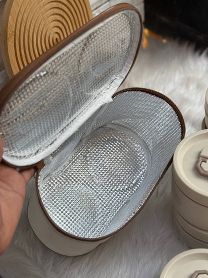 جديد 💼 لانش بوكس حراري 4×1 – حفظ حرارة مثالي وأناقة في التنقل