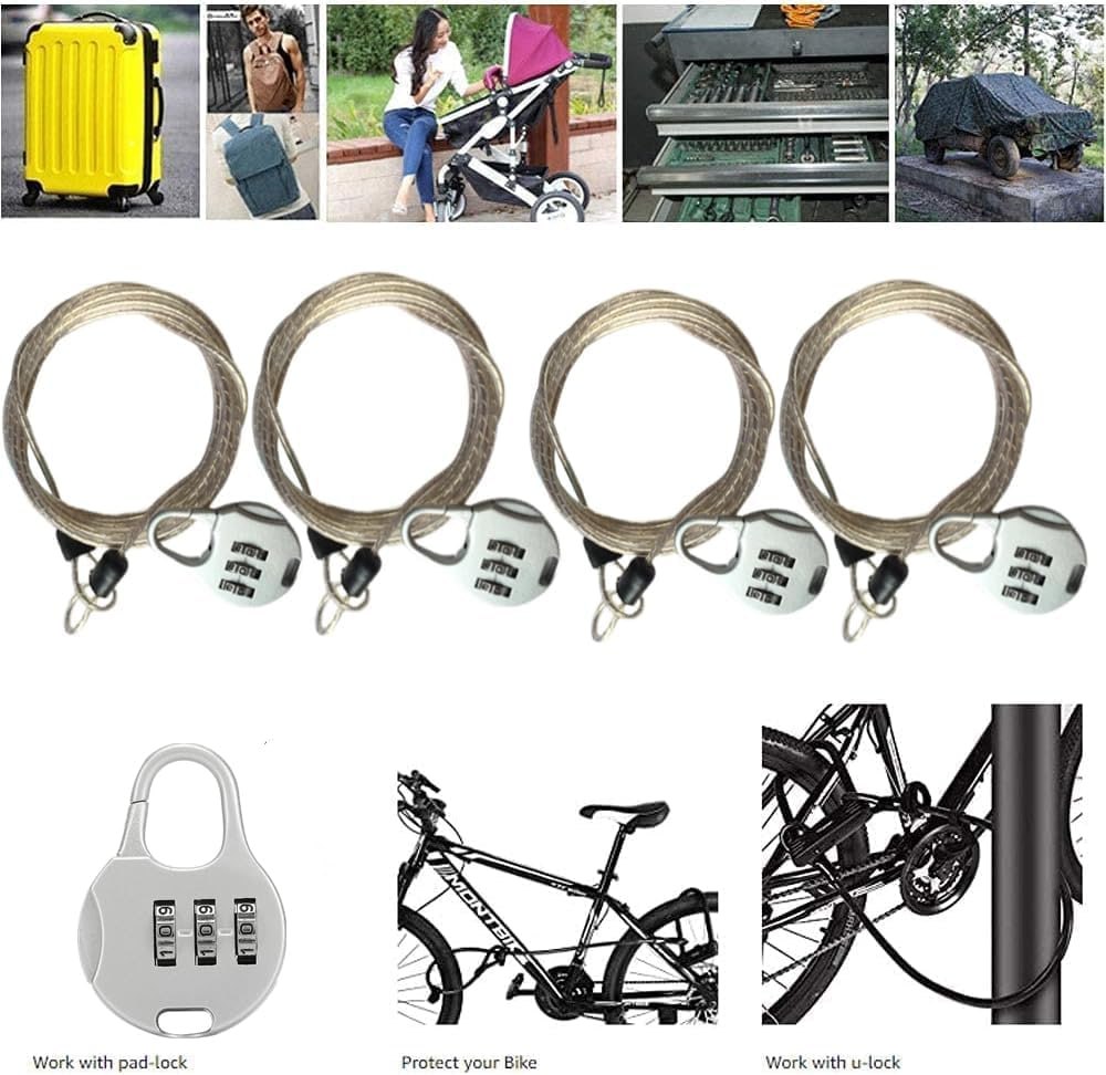 🔒 قفل أمان فولاذي متعدد الاستخدام – حماية ذكية في كل مكان