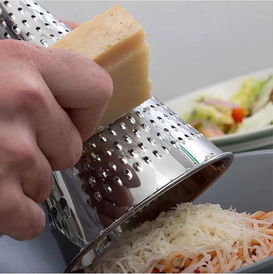 مبشرة الشيف ستانلس ستيل – تصميم كيوت ومتين | متعددة الاستخدامات للمطبخ 🧀🔪 