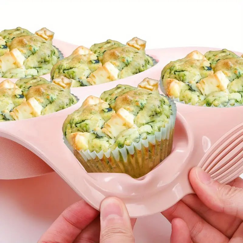 🧁 قالب كب كيك سيليكون حراري 6 عين – تصميم عصري وجودة أوروبية