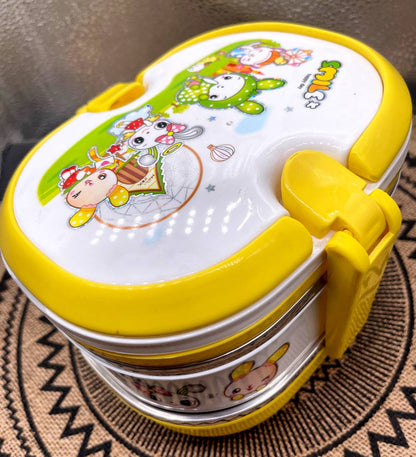 عمود أكل 3 دور بغطاء محكم – تنظيم وأمان لحفظ الطعام 🍲✨