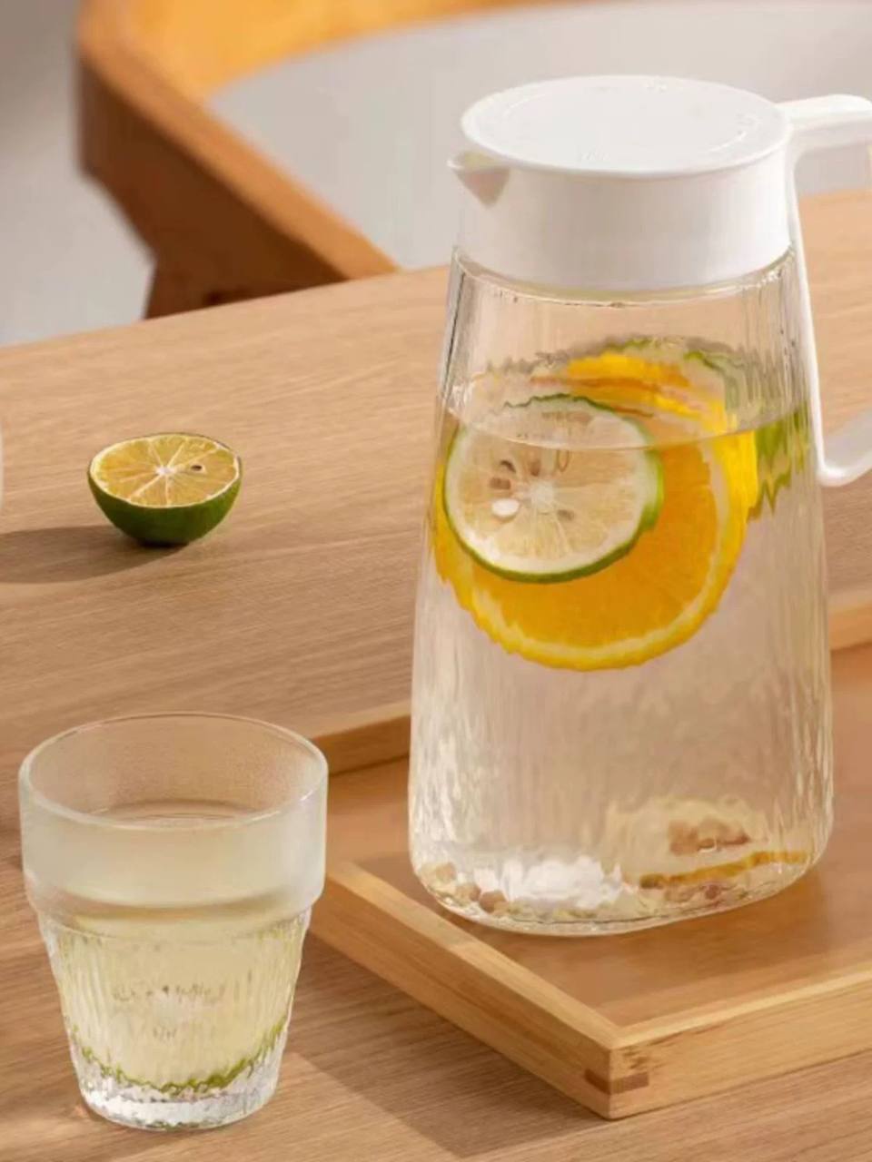 طقم شربات زجاجي أنيق – دورق + 4 أكواب بجودة استثنائية!