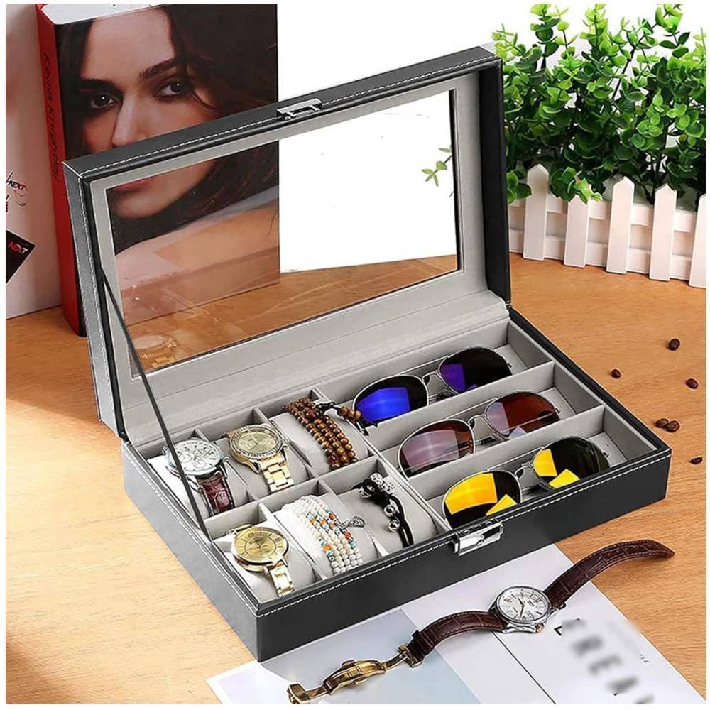 بوكس فاخر لتنظيم الساعات والنظارات – فخامة وأناقة في قطعة واحدة ⌚🕶️