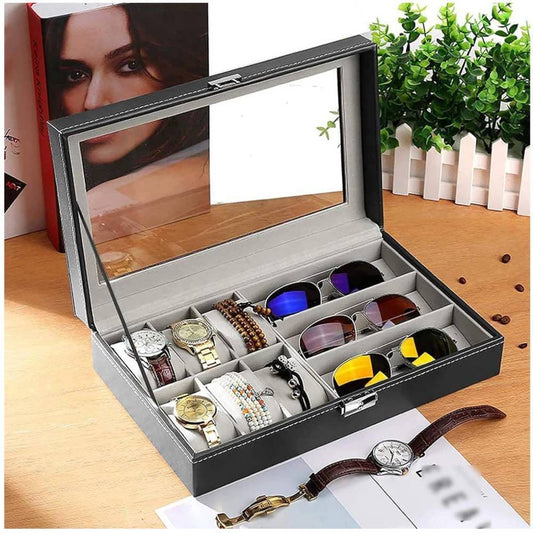 بوكس فاخر لتنظيم الساعات والنظارات – فخامة وأناقة في قطعة واحدة ⌚🕶️