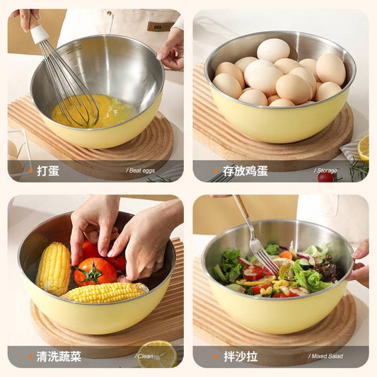 🍽️ طقم بولات عجان استانلس – 4 قطع ألوان ميكس