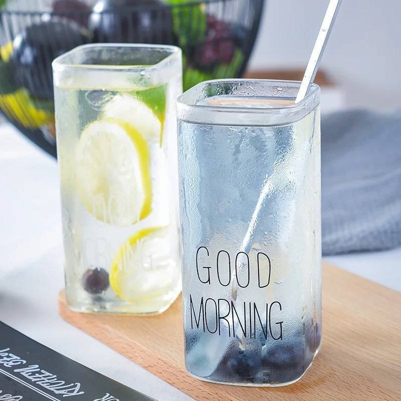 ☕ كوب الكابتشينو “GOOD MORNING” – زجاج بايركس مستورد سعة 400 مل 😍 