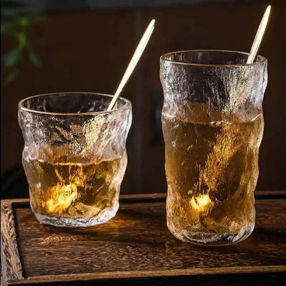 🥤 طقم أكواب مشبر ألوان – 6 قطع بتصميم أنيق وخامة زجاج مستورد 