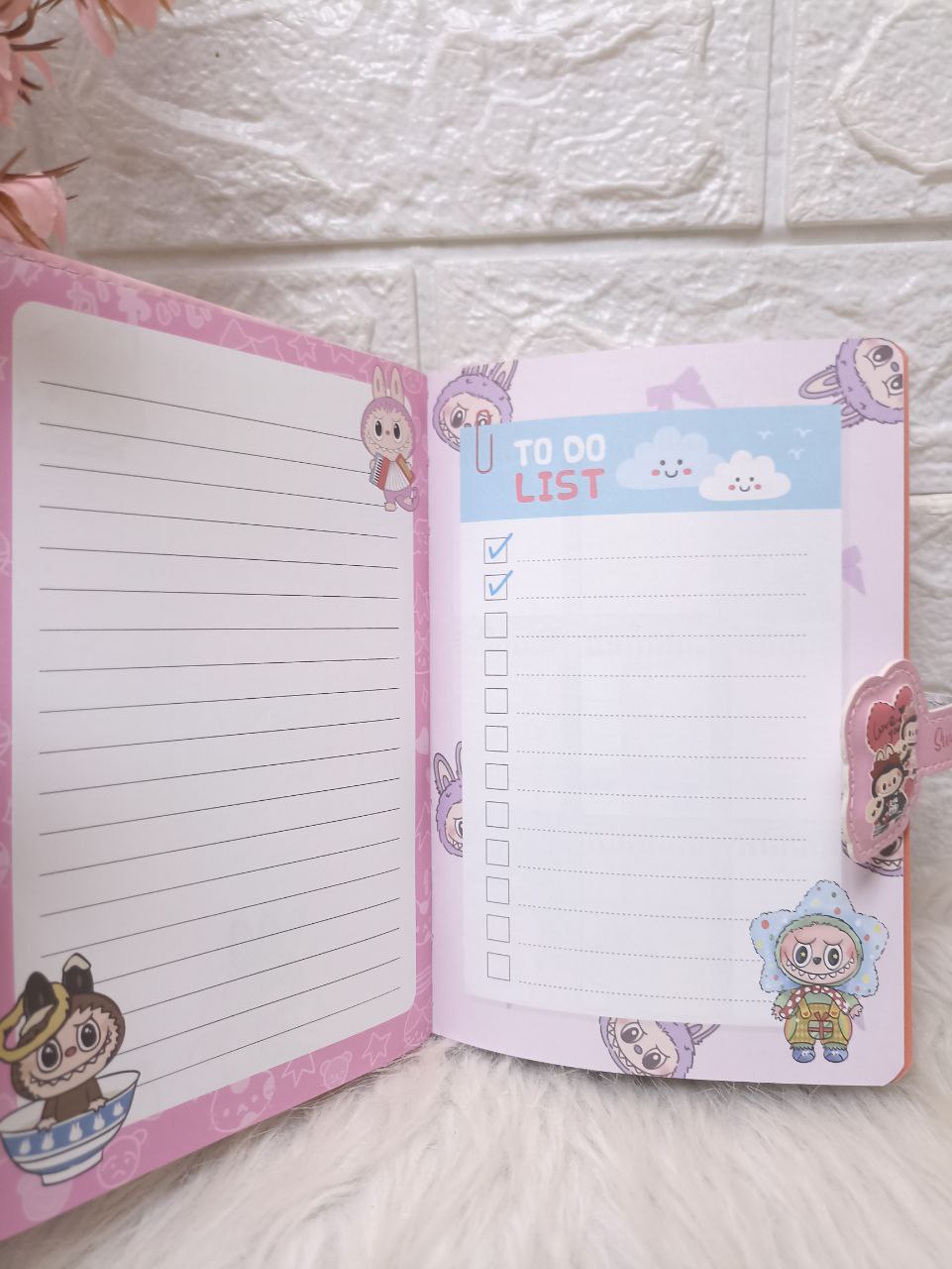 نوت بوك لابوبو To Do List – الحجم الكبير للأناقة والتنظيم 💗✨