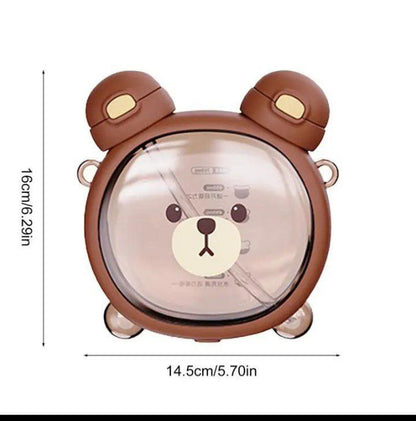 🐻✨ زجاجة الدبدوب الأنيقة – الرفيق المثالي لمشروباتك اليومية