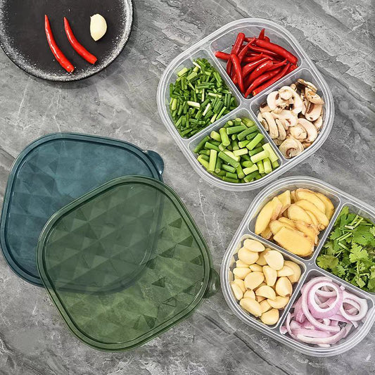 طقم علب ثلاجة مقسّمة – للتنظيم الذكي وحفظ الطعام بأناقة! 🧊🍱