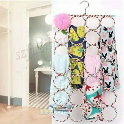 🧣 The 28-Eye Scarf Hanger – The Genius Solution to Organize Your Closet!
