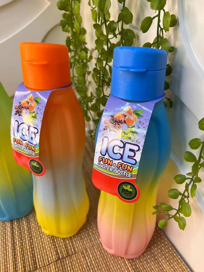 زجاجة مياه بلاستيك صحية وعملية – بألوان صيفية جذابة