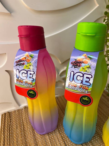 زجاجة مياه بلاستيك صحية وعملية – بألوان صيفية جذابة