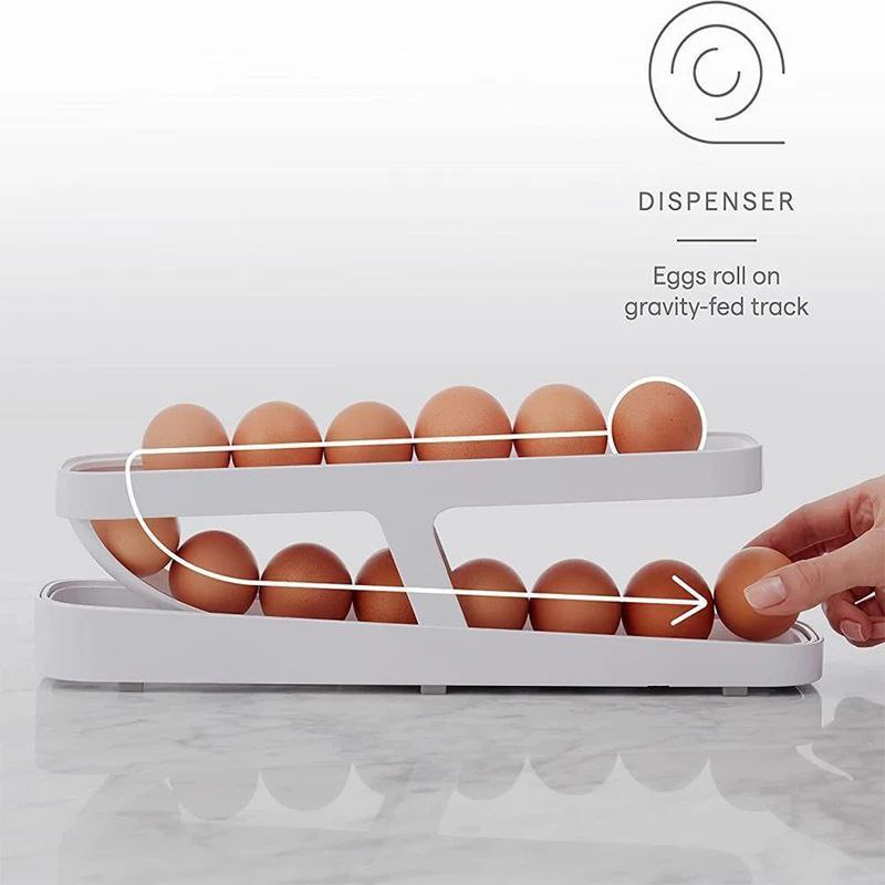 🥚 منظم البيض الذكي – تصميم عملي وموفر للمساحة