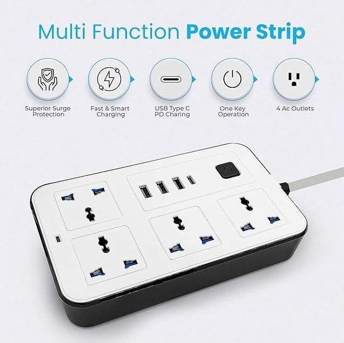 المشترك الذكي متعدد المخارج – شحن أسرع وحماية كاملة لأجهزتك