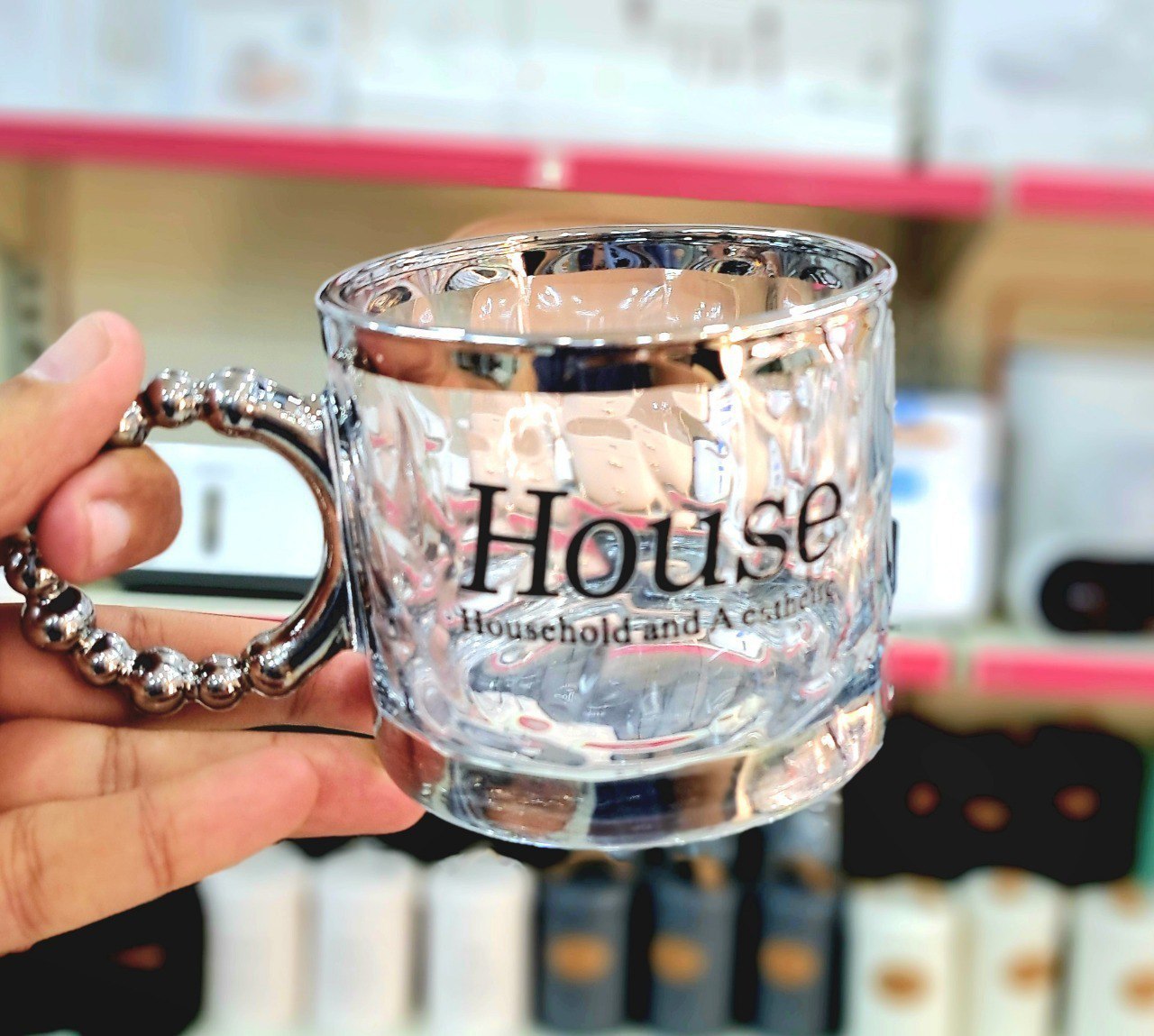 ☕ مج بايركس ماركة House – تصميم بابلز سيلفر أنيق وفاخر ✨ 